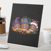 Grappig Football Halloween Thanksgiving Xmas Spook Reclamebord Met Voetstuk (Insitu)