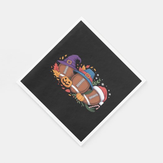 Grappig Football Halloween Thanksgiving Xmas Spook Servet (Hoek)