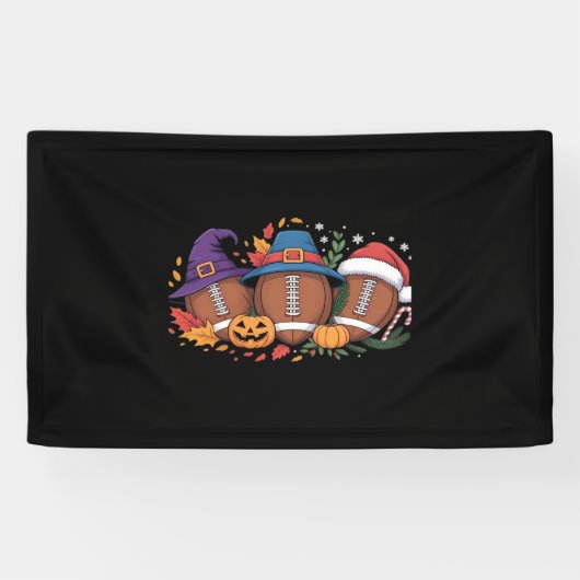 Grappig Football Halloween Thanksgiving Xmas Spook Spandoek (Horizontaal)