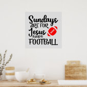 grappig football Jezus woordkunst Poster (Keuken)