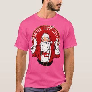 Grappig Football Kerstman houdt van Kansas City Ch T-shirt