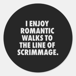 Grappig Football Lineman Voor Mannen Offensief Ronde Sticker