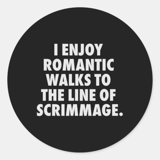 Grappig Football Lineman Voor Mannen Offensief Ronde Sticker (Voorkant)