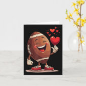 Grappig Football met hart Valentijnsdag ontwerp Kaart (Gele Bloem)