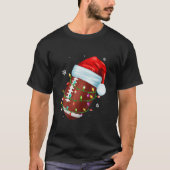 Grappig Football Sneeuwman Kerstboom Pyjama T-shirt (Voorkant)