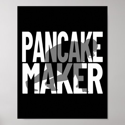 Grappig Football speler Meme Lineman Pannenkoekenm Poster (Voorkant)