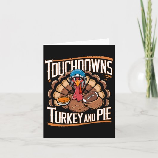 Grappig Football Thanksgiving Volwassenen Kinder C Kaart (Voorkant)