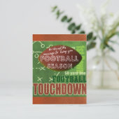 Grappig Football Touchdown Note Kaart (Staand voorkant)