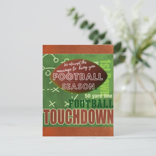 Grappig Football Touchdown Note Kaart (Staand voorkant)