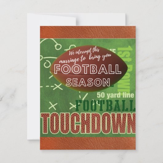 Grappig Football Touchdown Note Kaart (Voorkant)