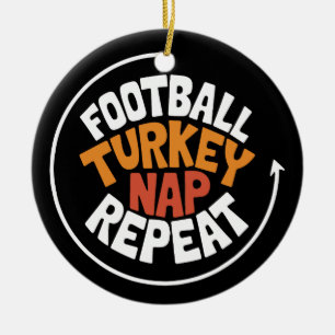 Grappig Football Turkije Nap Herhaal Mannen Vrouwe Keramisch Ornament