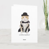 Grappig Formeel Kat/Kat Kaart (Achterkant)