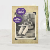 Grappig  foto- Een blanco gegroefde tekenen Kaart (Voorkant)