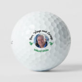 Grappig foto Monogram genaamd zwart en groen Golfballen (Voorkant)