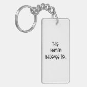 Grappig foto van Cat... deze mens behoort tot Sleutelhanger (Voorkant Links)