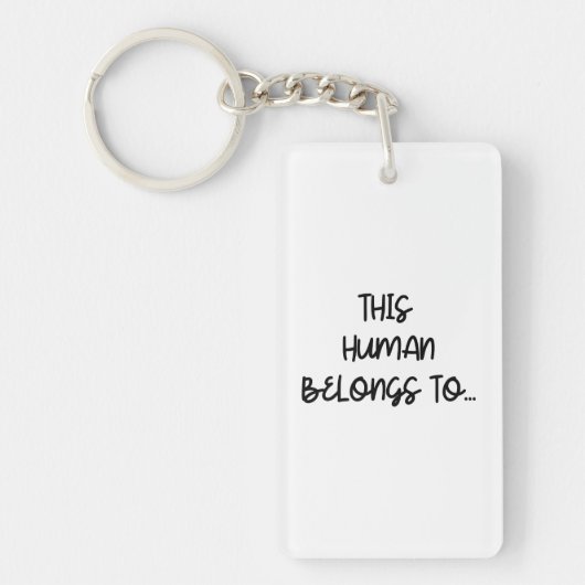 Grappig foto van Cat... deze mens behoort tot Sleutelhanger (Voorkant)