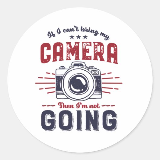 Grappig fotografie Citaat Fotograaf en camera Ronde Sticker (Voorkant)