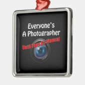Grappig fotografie - Fotograaf Go Manual Quote Metalen Ornament (Links)