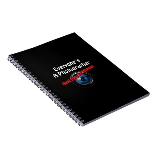Grappig fotografie - Fotograaf Go Manual Quote Notitieboek (Rechterzijde)