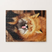 Grappig Fox die het aantikt is Tongue Legpuzzel (Horizontaal)