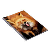Grappig Fox die het aantikt is Tongue Notitieboek (Rechterzijde)