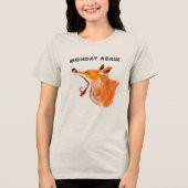 Grappig Fox T-shirt Maandag opnieuw - Aangepaste t (Voorkant)