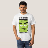 Grappig Frankenstein Gezicht voor Sober Halloween T-shirt (Voorkant volledig)
