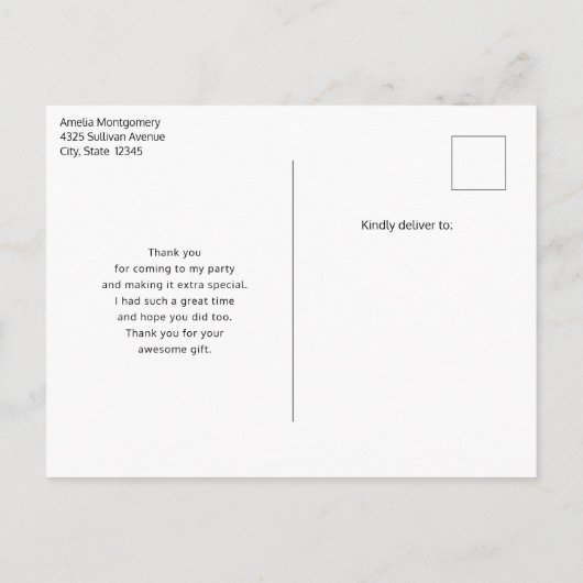 Grappig Frankenstein Monster Halloween Bedankt Briefkaart (Achterkant)