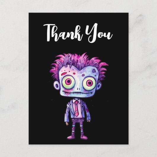 Grappig Frankenstein Monster Halloween Bedankt Briefkaart (Voorkant)