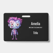 Grappig Frankenstein Monster Halloween Fun Badge (Achterkant)