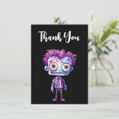 Grappig Frankenstein Monster Halloween Fun Bedankkaart (Staand voorkant)