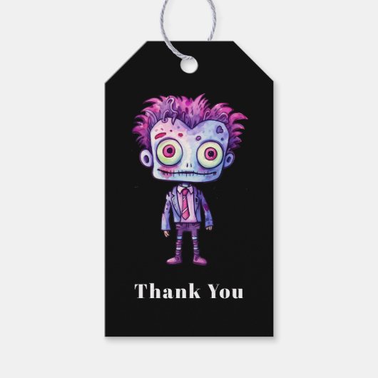 Grappig Frankenstein Monster Halloween Fun Bedankt Cadeaulabel (Voorkant)