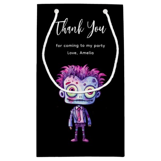 Grappig Frankenstein Monster Halloween Fun Bedankt Klein Cadeauzakje (Achterkant)