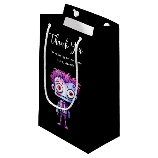 Grappig Frankenstein Monster Halloween Fun Bedankt Klein Cadeauzakje (Voorkant Gekanteld)