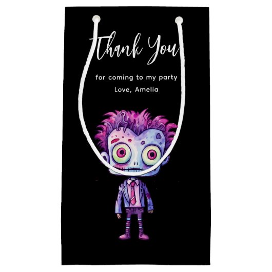 Grappig Frankenstein Monster Halloween Fun Bedankt Klein Cadeauzakje (Voorkant)