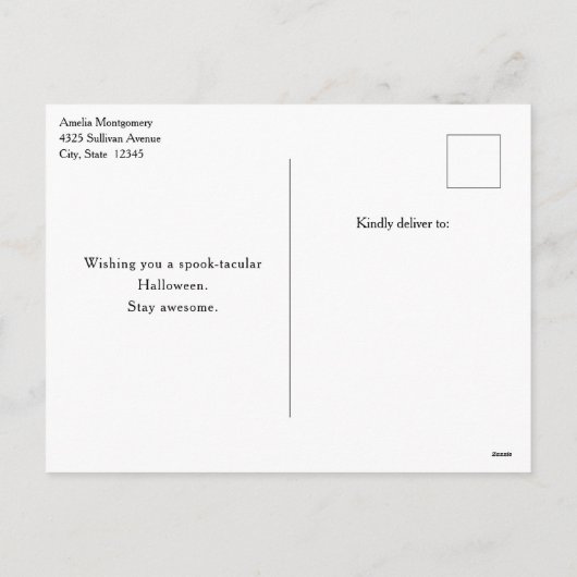 Grappig Frankenstein Monster Halloween Fun Feestdagenkaart (Achterkant)