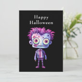 Grappig Frankenstein Monster Halloween Fun Feestdagenkaart (Staand voorkant)