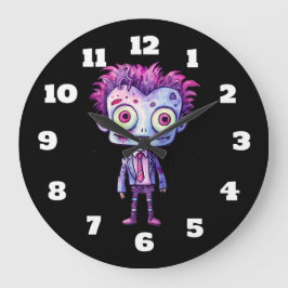 Grappig Frankenstein Monster Halloween Fun Grote Klok