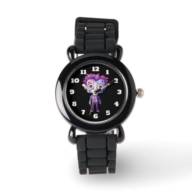 Grappig Frankenstein Monster Halloween Fun Horloge (Voorkant)