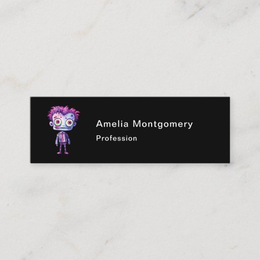 Grappig Frankenstein Monster Halloween Fun Mini Visitekaartje (Voorkant)