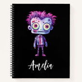 Grappig Frankenstein Monster Halloween Fun Notitieboek (Voorkant)