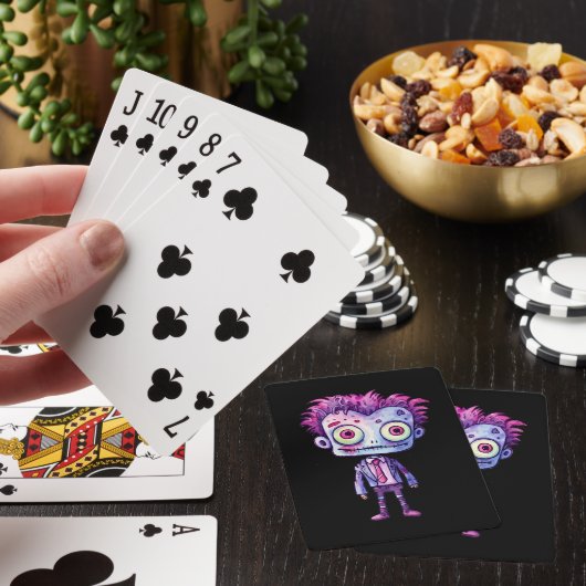 Grappig Frankenstein Monster Halloween Fun Pokerkaarten (Insitu)