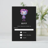 Grappig Frankenstein Monster Halloween Fun RSVP Kaartje (Staand voorkant)