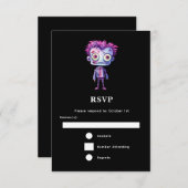 Grappig Frankenstein Monster Halloween Fun RSVP Kaartje (Voorkant / Achterkant)