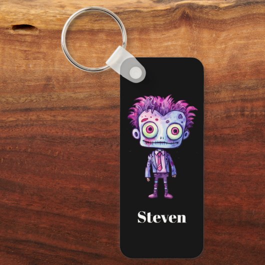 Grappig Frankenstein Monster Halloween Fun Sleutelhanger (Voorkant)