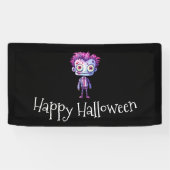 Grappig Frankenstein Monster Halloween Fun Spandoek (Horizontaal)