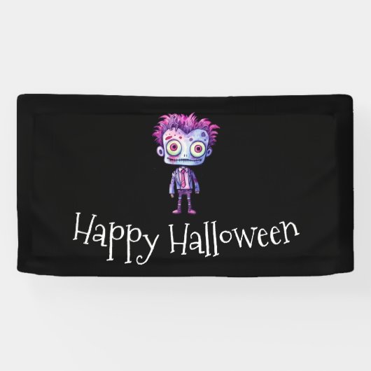 Grappig Frankenstein Monster Halloween Fun Spandoek (Horizontaal)