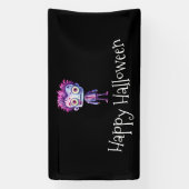 Grappig Frankenstein Monster Halloween Fun Spandoek (Verticaal)