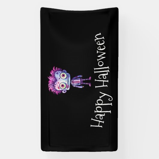 Grappig Frankenstein Monster Halloween Fun Spandoek (Verticaal)
