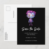 Grappig Frankenstein Monster Halloween Fun Verjaar Aankondigingskaart (Voorkant / Achterkant)